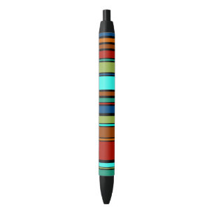 BG Stripes Pattern coloured XII + your back & idea Black Ink Pen