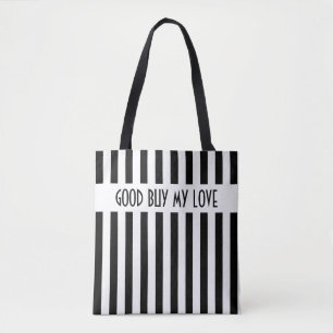 BG Stripes Pattern wide white + your backg. & idea Tote Bag