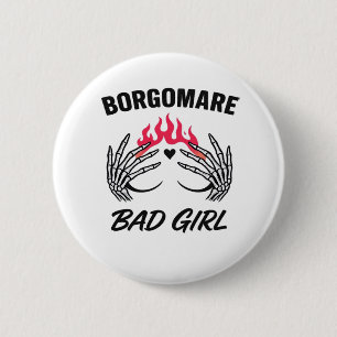 Bgm Bad Girl II - Skeleton Heart Hands   6 Cm Round Badge