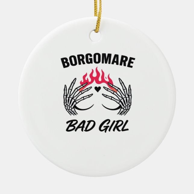 Bgm Bad Girl II - Skeleton Heart Hands   Ceramic Ornament (Front)