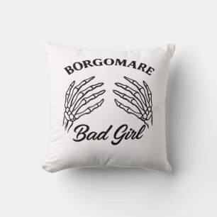 Bgm Bad Girl II Skeleton Heart Hands Edgy Vibe Cushion