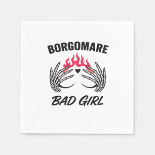 Bgm Bad Girl II - Skeleton Heart Hands   Napkin