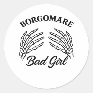 Bgm Bad Girl - Skeleton Heart Hands Classic Round Sticker