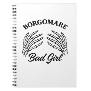 Bgm Bad Girl - Skeleton Heart Hands Notebook