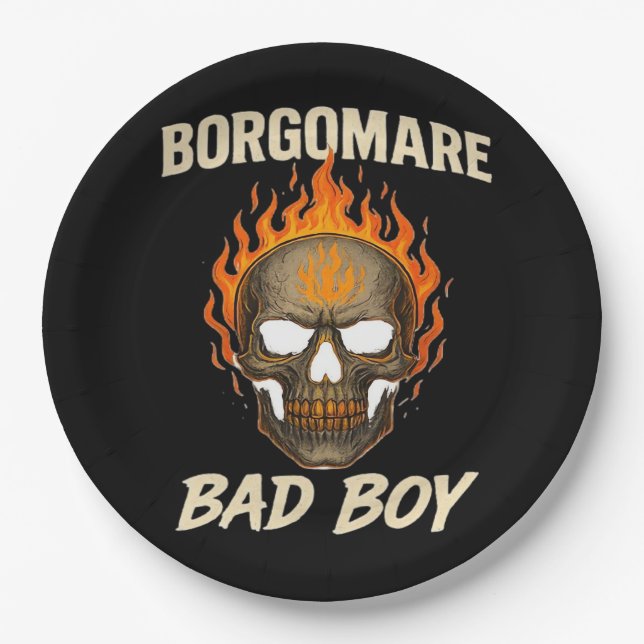 Bgm Bad  - Skeleton Hands Heart Paper Plate (Front)