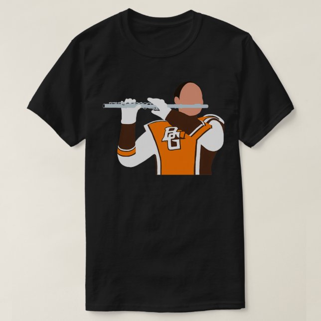 BGSU Falcon Marching Band Flute T-Shirt (Design Front)