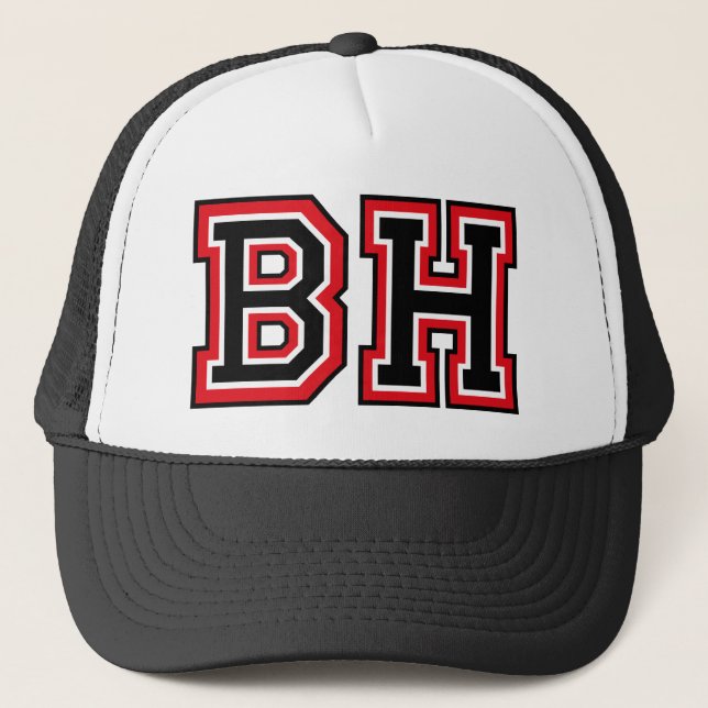 "BH" Monogram Trucker Hat (Front)
