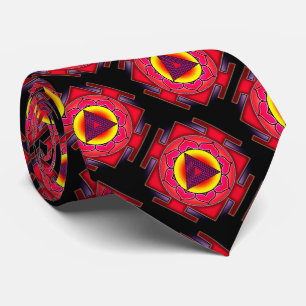 Bhairavi Yantra Sacred Geometry Tie