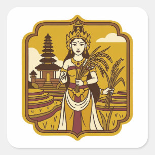 Bhatari Sri Square Sticker