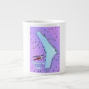 Bhimtal Lake Bhimtal India travel poster. Large Coffee Mug