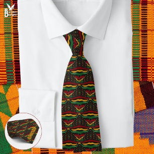 BHM100 Black History Month Centennial Monogram  Tie