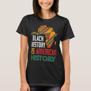 BHM Black Americans Proud African American Black H T-Shirt