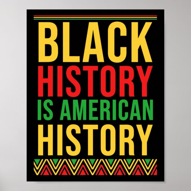 Bhm Gift Black History Is American History African Poster (Front)