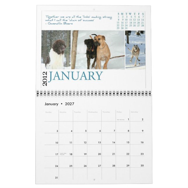 BHRR 2012 Chain of Success Calendar (Jan 2027)