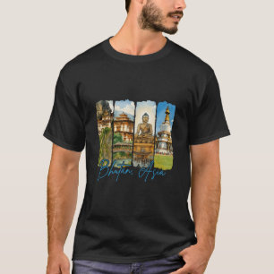 Bhutan Asia Traveling Trip Brushstroke Souvenir Va T-Shirt