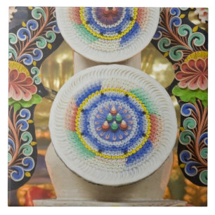 Bhutan. Ceremonial cakes made by monks adorn the Ceramic Tile