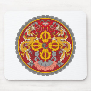 Bhutan Coat of Arms Mousepad