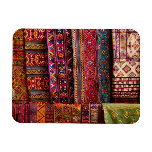 Bhutan fabrics for sale magnet (Horizontal)