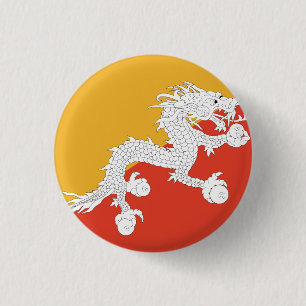 Bhutan Flag 3 Cm Round Badge