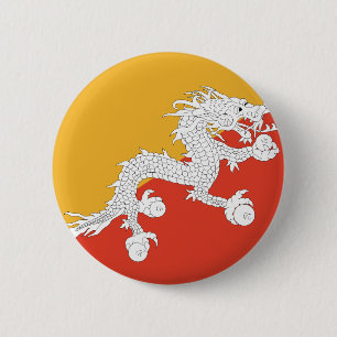 Bhutan Flag 6 Cm Round Badge