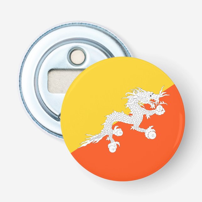 Bhutan flag bottle opener (Front)