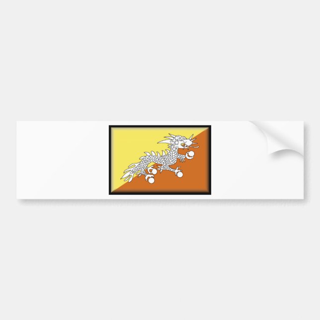 Bhutan Flag Bumper Sticker (Front)