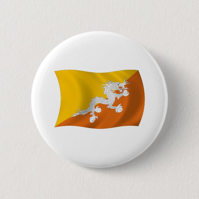 Bhutan Flag Button (Front)