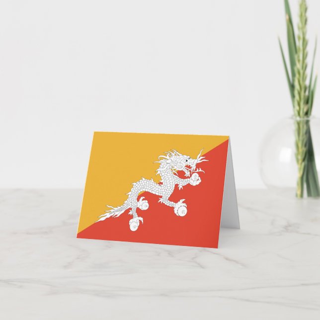 Bhutan Flag Card (Front)