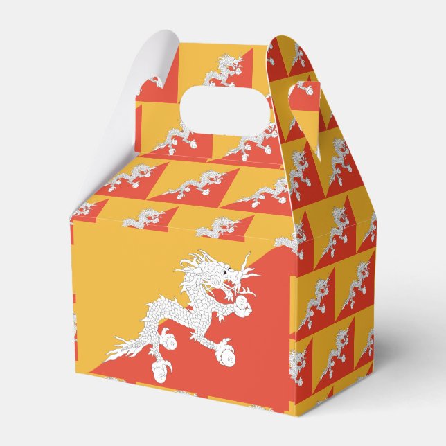 Bhutan Flag Favour Box (Back Side)