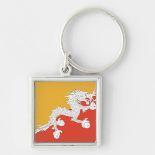 Bhutan Flag Key Ring