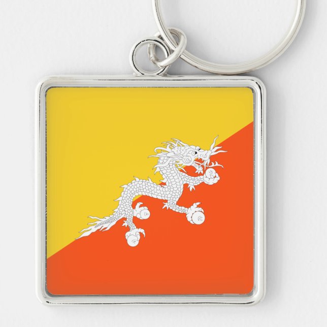 Bhutan flag key ring (Front)