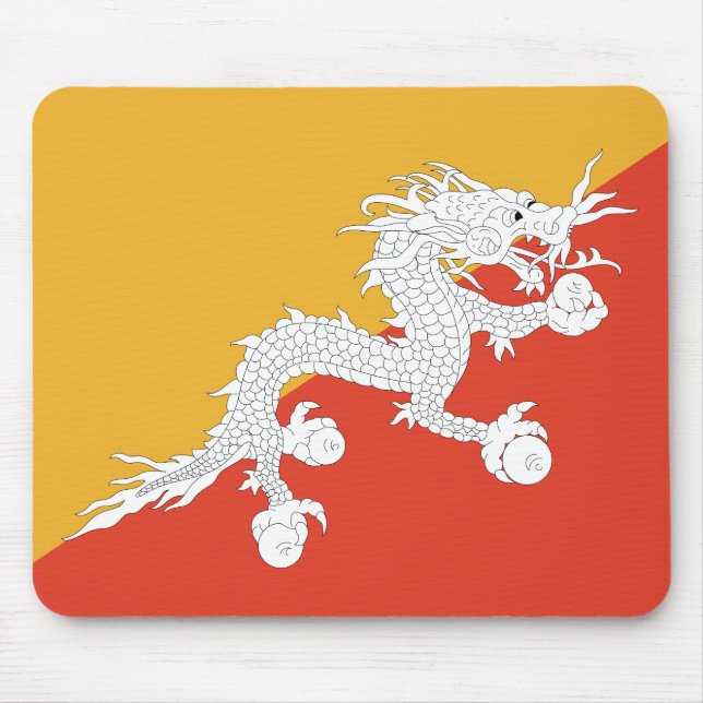 Bhutan Flag Mouse Pad (Front)