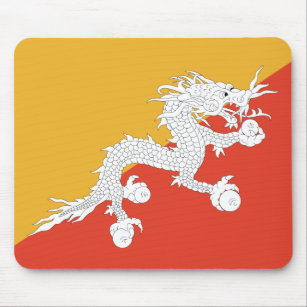Bhutan Flag Mouse Pad