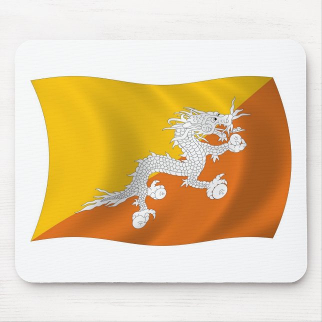 Bhutan Flag Mousepad (Front)