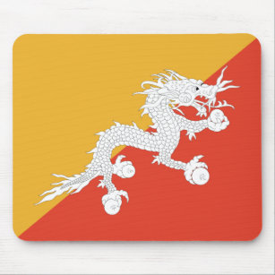 Bhutan Flag Mousepad