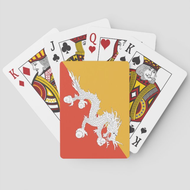 Bhutan Flag Playing Cards (Back)