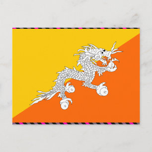 Bhutan Flag Postcard