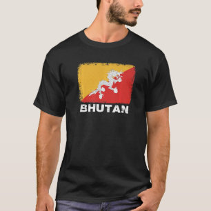 Bhutan Flag Support Bhutanese People Women Men T-Shirt