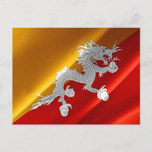 Bhutan - Flag Waving - Postcard (Front)