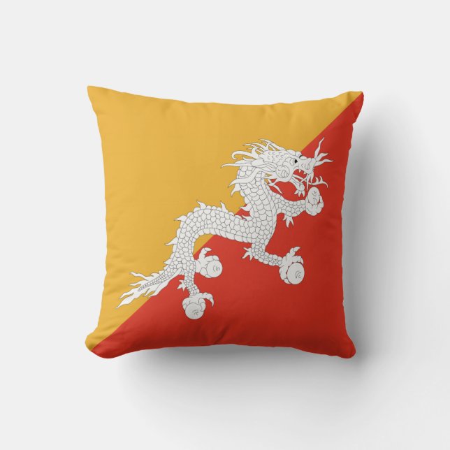 Bhutan Flag x Flag Pillow (Front)