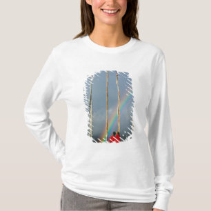 Bhutan, Gangtey village, Rainbow over two T-Shirt