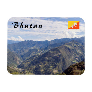 Bhutan peaceful eastern mountains - Himalaya Magnet