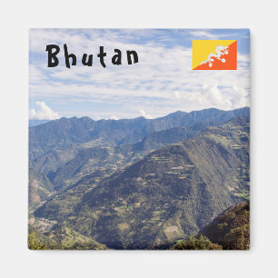 Bhutan peaceful eastern mountains - Himalaya Magnet