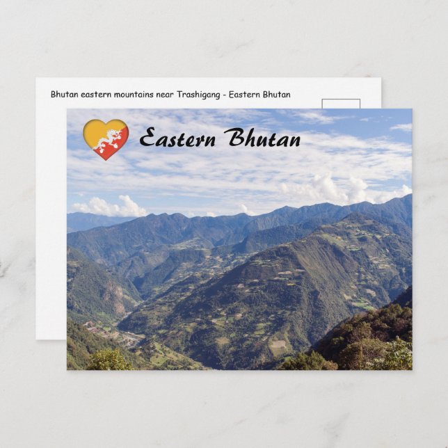 Bhutan peaceful eastern mountains - Himalaya Postcard (Front/Back)
