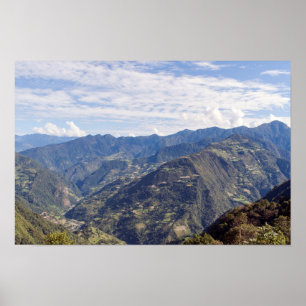 Bhutan peaceful eastern mountains - Himalaya Poster