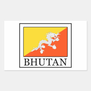 Bhutan Rectangular Sticker