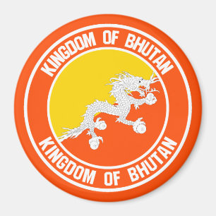 Bhutan Round Emblem Magnet