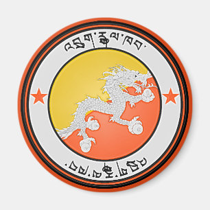 Bhutan  Round Emblem Magnet
