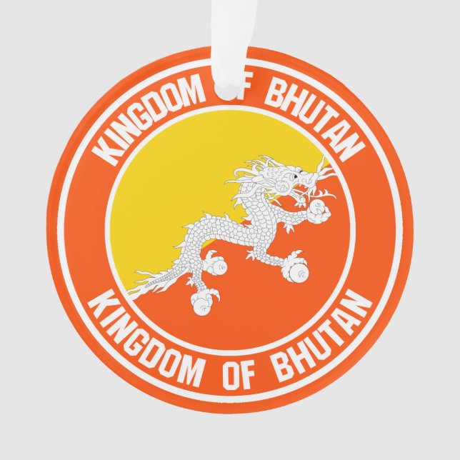 Bhutan Round Emblem Ornament (Front)