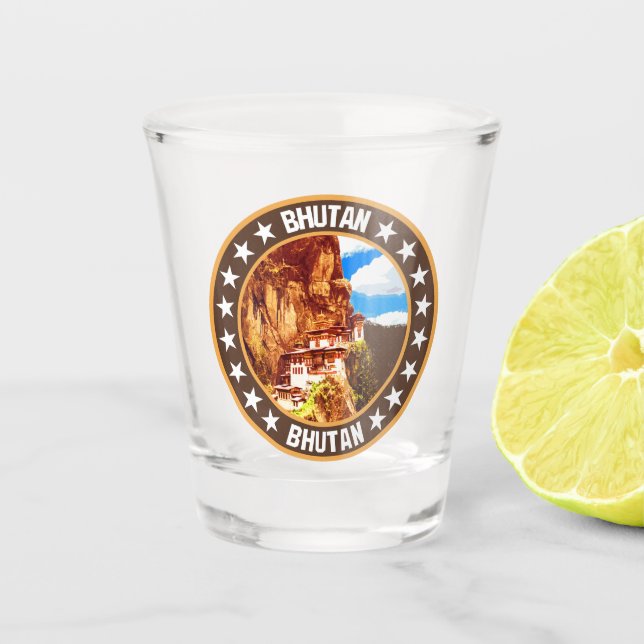Bhutan                                             shot glass (Front)